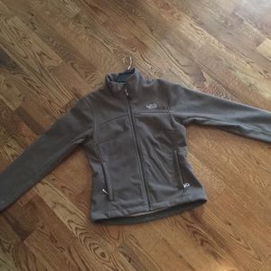 North Face Fleece zip up jacket, dark green